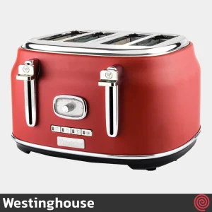 توستر نان 4 اسلایس وستینگهاوس مدل Westinghouse ‎WKTTB809RD | اسلات کوچک