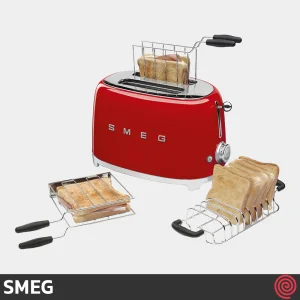 توستر نان 2 اسلایس اسمگ مدل SMEG TSF01RDEU | اسلات کوچک