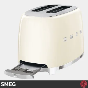 توستر نان 2 اسلایس اسمگ مدل SMEG TSF01CREU | اسلات کوچک رنگ کرم