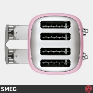 توستر نان 4 اسلایس اسمگ مدل SMEG TSF03PKEU | اسلات کوچک