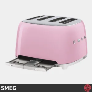 توستر نان 4 اسلایس اسمگ مدل SMEG TSF03PKEU | اسلات کوچک