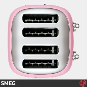 توستر نان 4 اسلایس اسمگ مدل SMEG TSF03PKEU | اسلات کوچک