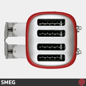 توستر نان 4 اسلایس اسمگ مدل SMEG TSF03RDEU | اسلات کوچک