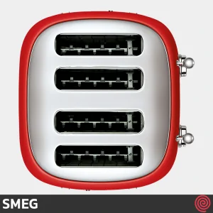 توستر نان 4 اسلایس اسمگ مدل SMEG TSF03RDEU | اسلات کوچک