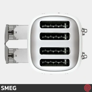 توستر نان 4 اسلایس اسمگ مدل SMEG TSF03WHEU | اسلات کوچک
