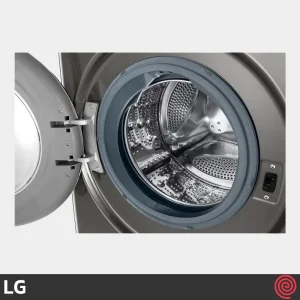 دیگ برجسته ماشین لباسشویی ال جی F4R3VYG6P با سرعت چرخش 1400 دور در دقیقه رنگ نقره ای پلاتینیومی