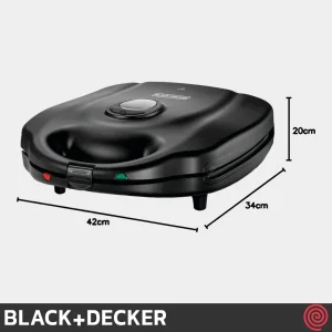 گریل و ساندویچ ساز بلک اند دکر مدل BLACK+DECKER TS4130-B5