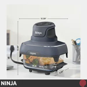 سرخ کن بدون روغن نینجا مدل NINJA CRISPi FN101GY | گنجایش 3.8 لیتر و 1.4 لیتر