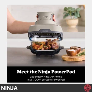 سرخ کن بدون روغن نینجا مدل NINJA CRISPi  FN101ST | گنجایش 3.8 لیتر و 1.4 لیتر