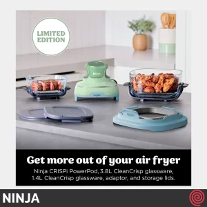سرخ کن بدون روغن نینجا مدل NINJA CRISPi  FN101GNBL | گنجایش 3.8 لیتر و 1.4 لیتر