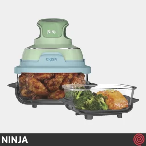 سرخ کن بدون روغن نینجا مدل NINJA CRISPi  FN101GNBL | گنجایش 3.8 لیتر و 1.4 لیتر