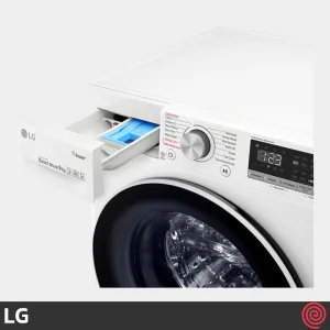 کشوی مواد شوینده و پنل کنترلی ماشین لباسشویی ال جی F4V5V رنگ سفید
