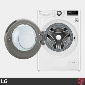 ماشین لباسشویی 1400 دور در دقیقه ال جی F4Y3RYGYWV رنگ سفید محصول 2024 با درب باز