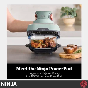 سرخ کن بدون روغن نینجا مدل NINJA CRISPi  FN101SG | گنجایش 3.8 لیتر و 1.4 لیتر