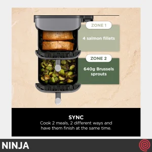 سرخ کن بدون روغن نینجا مدل NINJA DoubleStack  SL451 | گنجایش 9.5 لیتر