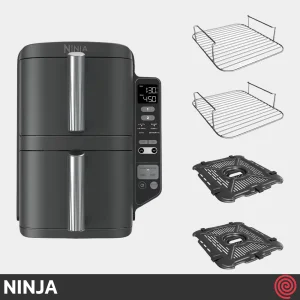 سرخ کن بدون روغن نینجا مدل NINJA DoubleStack SL201 | گنجایش 9.5 لیتر