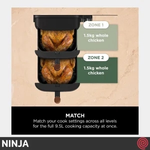 سرخ کن بدون روغن نینجا مدل NINJA DoubleStack SL400UKCP | گنجایش 9.5 لیتر