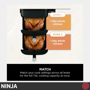 سرخ کن بدون روغن نینجا مدل NINJA DoubleStack SL300 | گنجایش 7.6 لیتر