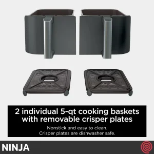 سرخ کن بدون روغن نینجا مدل NINJA DualZone DZ401 | گنجایش 9.5 لیتر