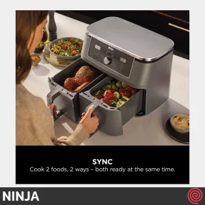 سرخ کن بدون روغن نینجا مدل NINJA DualZone DZ400 | گنجایش 9.5 لیتر