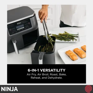 سرخ کن بدون روغن نینجا مدل NINJA DualZone DZ201 | گنجایش 7.6 لیتر