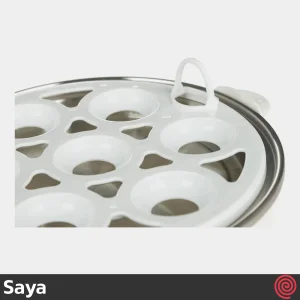 تخم مرغ پز درب پلاستیکی سایا مدل Saya EGG MORNING | یک طبقه با ظرفیت 7 عدد