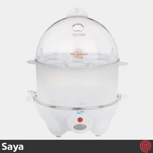 تخم مرغ پز درب پلاستیکی سایا مدل Saya EGG MORNING 7 PLUS | دو طبقه با ظرفیت 14 عدد