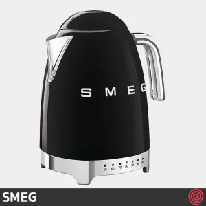 کتری برقی مدرج اسمگ مدل SMEG KLF04BL | رنگ مشکی براق با گنجایش 1.7 لیتر
