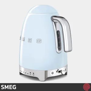 کتری برقی مدرج اسمگ مدل SMEG KLF04PB | رنگ آبی پاستلی با گنجایش 1.7 لیتر