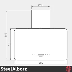 هود مورب استیل البرز مدل SteelAlborz SA-463 | سایز 85 با موتور 4 دور اینورتر