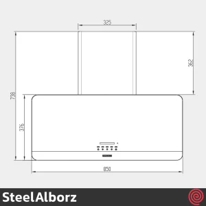 هود مورب استیل البرز مدل SteelAlborz SA-420 | سایز 85 با موتور 3 دور اینورتر