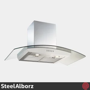 هود شومینه ای استیل البرز مدل SteelAlborz SA-101 | سایز 90 با موتور 3 دور اینورتر