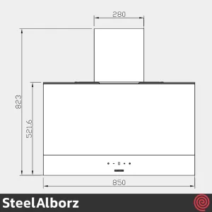 هود مورب استیل البرز مدل SteelAlborz SA-413 | سایز 85 با موتور 8 دور اینورتر