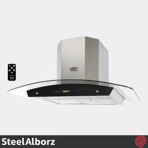 هود شومینه ای استیل البرز مدل SteelAlborz SA-105 | سایز 90 با موتور 3 دور اینورتر