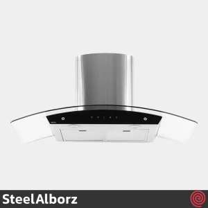 هود شومینه ای استیل البرز مدل SteelAlborz SA-119 | سایز 90 با موتور 8 دور اینورتور