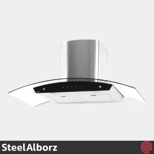 هود شومینه ای استیل البرز مدل SteelAlborz SA-119 | سایز 90 با موتور 8 دور اینورتور