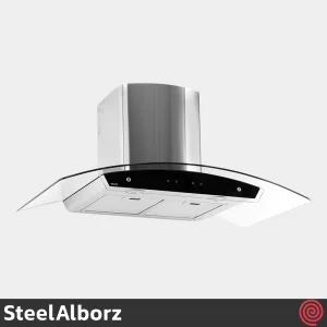 هود شومینه ای استیل البرز مدل SteelAlborz SA-119 | سایز 90 با موتور 8 دور اینورتور