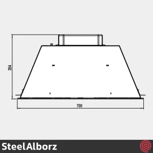 هود مخفی استیل البرز مدل SteelAlborz SA-507 | سایز 70 با موتور 3 دور