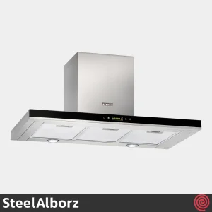 هود شومینه ای تخت استیل البرز مدل SteelAlborz SA-201 | سایز 90 با موتور 8 دور اینورتور