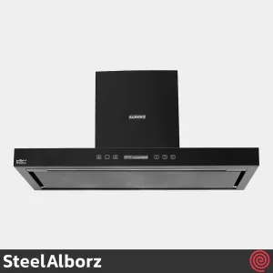 هود شومینه ای تخت استیل البرز مدل SteelAlborz SA-202B | سایز 90 با موتور 4 دور