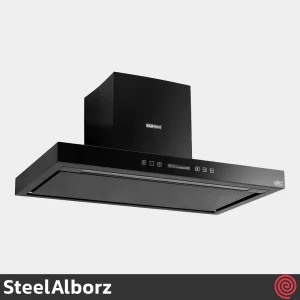 هود شومینه ای تخت استیل البرز مدل SteelAlborz SA-202B | سایز 90 با موتور 4 دور