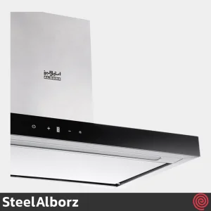 هود شومینه ای تخت استیل البرز مدل SteelAlborz SA-207 | سایز 90 با موتور 8 دور اینورتور