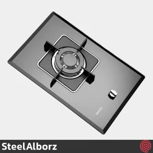 اجاق گاز صفحه ای 5 شعله استیل البرز مدل SteelAlborz G-1351 | بدنه شیشه ای