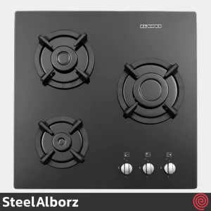 اجاق گاز صفحه ای 3 شعله استیل البرز مدل SteelAlborz G-3551I | بدنه شیشه ای