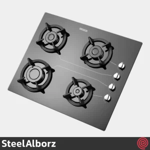 اجاق گاز صفحه ای 4 شعله استیل البرز مدل SteelAlborz G-4651I | بدنه شیشه ای