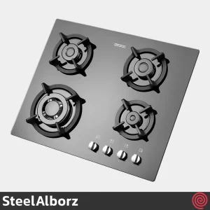 اجاق گاز صفحه ای 4 شعله استیل البرز مدل SteelAlborz G-4652i | بدنه شیشه ای