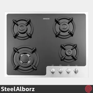 اجاق گاز صفحه ای 4 شعله استیل البرز مدل SteelAlborz G-4652IS | بدنه شیشه ای
