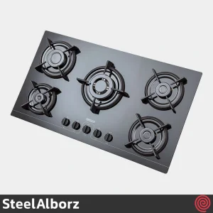اجاق گاز صفحه ای 5 شعله استیل البرز مدل SteelAlborz G-5964I | بدنه شیشه ای