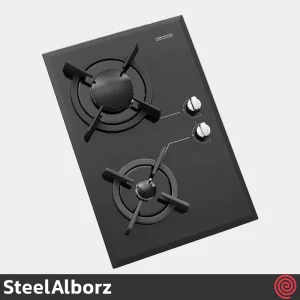 اجاق گاز صفحه ای 2 شعله استیل البرز مدل SteelAlborz G-2302 | بدنه شیشه ای