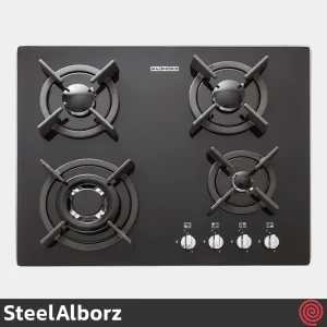 اجاق گاز صفحه ای 4 شعله استیل البرز مدل SteelAlborz G-4602 | بدنه شیشه ای